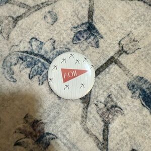 AOII Button with Red and White Design